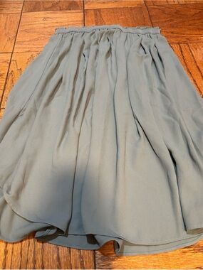 LOFT Sage Green Circle Skirt